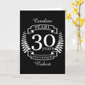Carte Noces de perle 30 ans de mariage 30 ans (Fleur jaune)