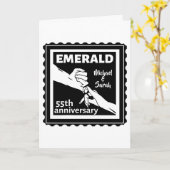 Carte Noces d'émeraude 55 ans (Fleur jaune)