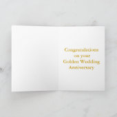 Carte Noces d'or 50 ans noms devant (Intérieur)
