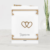 Carte Noces d'Or Blanc  50e Anniversaire de Mariage (Dos)