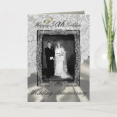 Carte Noces d'or de 50 ans de mariage Moderne (Devant)