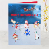 Carte Noël (Fleur jaune)