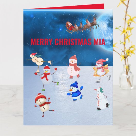 Carte Noël (Fleur jaune)