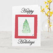 Carte Noël (Fleur jaune)