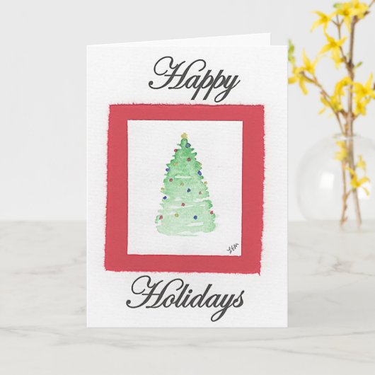 Carte Noël (Fleur jaune)