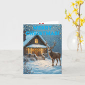 Carte Noël (Fleur jaune)