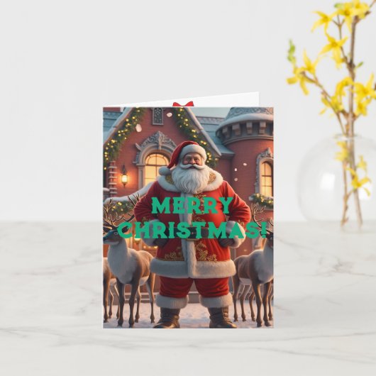 Carte Noël (Fleur jaune)