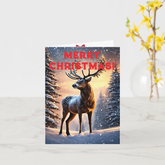 Carte Noël (Fleur jaune)