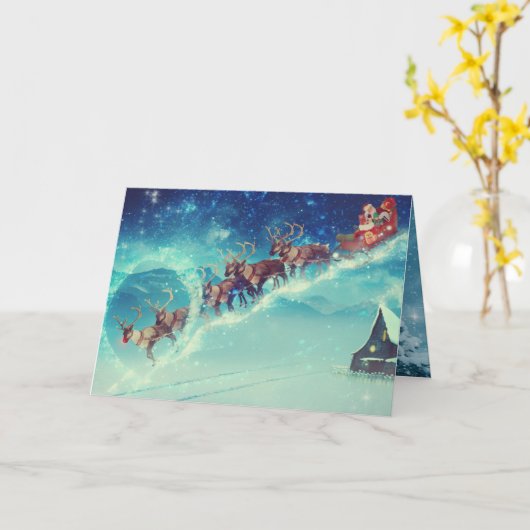 Carte Noël (Fleur jaune)