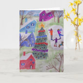 Carte Noël (Fleur jaune)