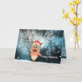 Carte Noël (Fleur jaune)