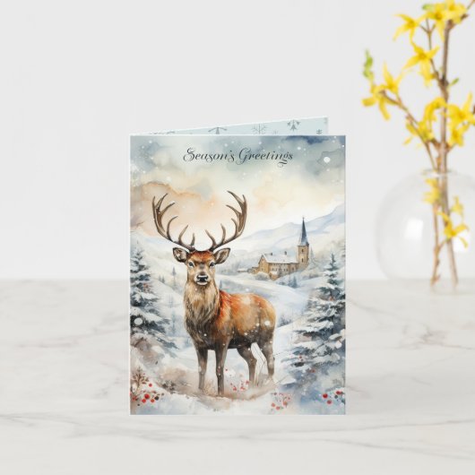 Carte Noël (Fleur jaune)