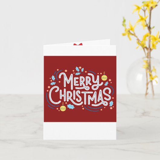 Carte Noël (Fleur jaune)