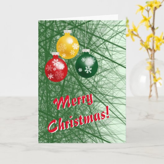 Carte Noël (Fleur jaune)