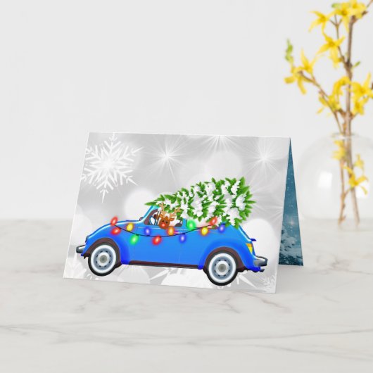 Carte Noël (Fleur jaune)