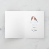 Carte Noël 12 jours de Noël Deux tourterelles (Intérieur)