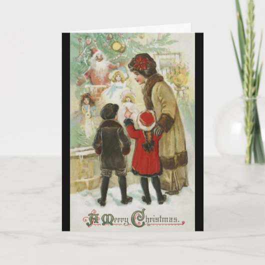 Carte Noël 1912, Windows Shopping (Devant)