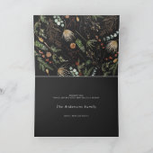 Carte Noël 1 photo botanique floral plié vacances (Intérieur)