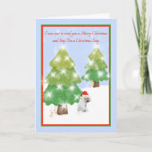 Carte Noël 2020 avec le chien triste (Devant)