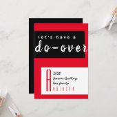 Carte Noël 2020, faisons un peu plus que RdBlack moderne (Devant/Arrière en situation)