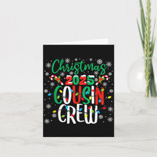 Carte Noël 2025 Équipage de Cousin Xmas Famille Correspo