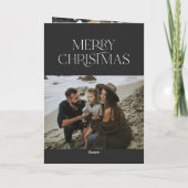 Carte Noël 2 photo botanique floral plié vacances (Dos)