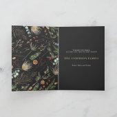 Carte Noël 2 photo botanique floral plié vacances (Intérieur)