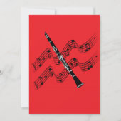 Carte Noël à la clarinette avec houx (Dos)