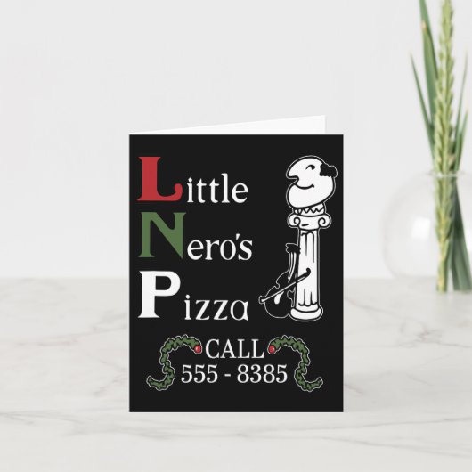 Carte Noël à la pizza du Petit Néron (Devant)