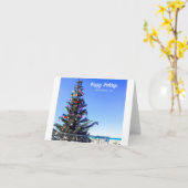 Carte Noël à la plage (Fleur jaune)