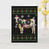 Carte Noël à la vache (Fleur jaune)