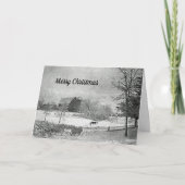 Carte Noël à l'ancienne ferme (Devant)