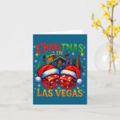 Carte Noël à Las Vegas Conception de vacances drôle Long (Fleur jaune)