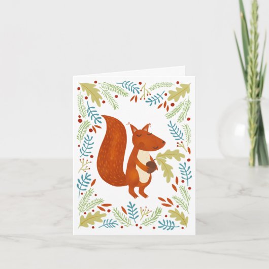 Carte Noël à l'écureuil (Devant)