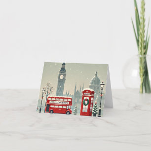 Carte Noël à Londres Big Ben et Londres festive