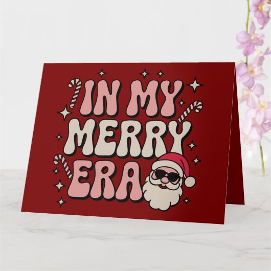 Carte Noël à mon ère joyeuse et mignonne période de Noël (Orchidée)