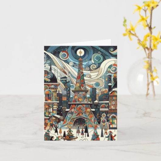 Carte Noël à Paris (Fleur jaune)