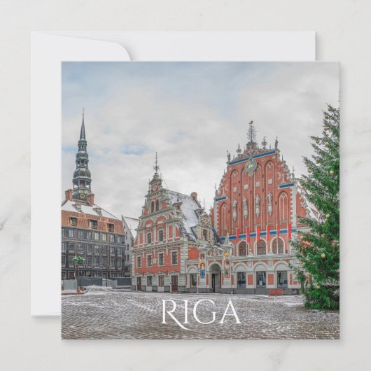 Carte Noël à Riga Lettonie (Devant)