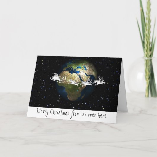 Carte Noël à travers les kilomètres (Devant)