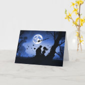 Carte Noël Amour Romance Magie de Noël Couple (Fleur jaune)