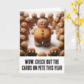 Carte Noël amusant : Deck the Halls with Carbs (Fleur jaune)