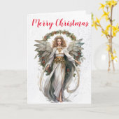 Carte Noël Ange de Noël (Fleur jaune)