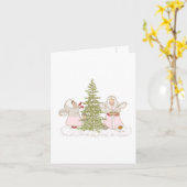 Carte Noël Angels Salutation (Fleur jaune)