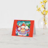 Carte Noël Anniversaire 6 (Fleur jaune)