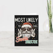 Carte Noël Appelez Probablement Père Noël Bruh Xmas Homm (Devant)