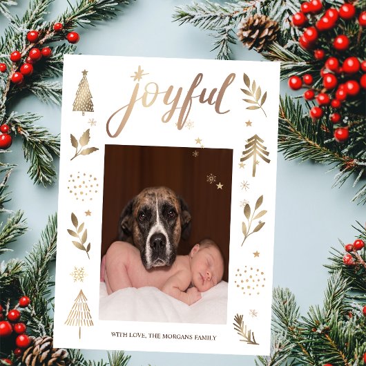 Carte Noël Arbre Joyeux Photo Noël