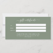 Carte Noël Arbre rouge rose vert certificat cadeau (Dos)