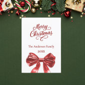 Carte Noël arc rouge