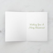 Carte Noël au ruban vert avocat (Intérieur)