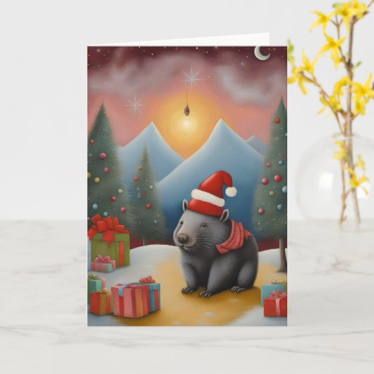 Carte Noël australien (Fleur jaune)